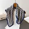 Nuevo Bufanda Cuadrada Pequeña de Algodón Lino Espiga Tacto Seda Pañuelo Cabeza Imitación Terciopelo Chal Protector Solar Bufanda Versátil Bufanda para Mujer