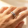 Anillo Chiba Plata Tailandesa Cabeza de Leopardo Vintage, Estilo Sencillo y Versátil, Anillo Abierto de Zirconia Azul de Lujo Ligero de Alta Gama para Mujer