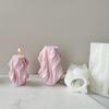 Nuevo Molde de Silicona para Pilar Giratorio de Madera con Rayas Geométricas Molde para Velas Aromáticas Adorno de Yeso diy Simple