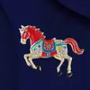 Broche de Roupa de Cavalo do Zodíaco com Design Vermelho de Ano Novo de Alta Qualidade Acessório de Corsage Festivo Broche da Moda de Alta Qualidade