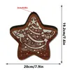 MZ1227-1248 Transfronteiriço; Enfeites de Natal em madeira com luz LED para decoração de mesa festiva