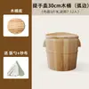 Cubo de Madera para Arroz al Vapor Casero Vaporera de Arroz Cubo de Arroz Antiguo Cocina Tamaño Comercial Cubo de Vaporización Aislado de Madera de Abeto Vaporizando Arroz