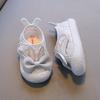 Xiao Liu Bao 24 Primavera y Otoño Zapatos Suaves para Bebé de 1-2 Años Zapatos para Niños Pequeños Suela Suave Microfibra Antideslizantes Zapatos Blancos de Cuero con Lazo para Mujer