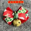 Perro de Navidad Mascota Gato Perro Chai Fadou Corgi VIP Perro Grande y Pequeño Pajarita Collar Foto