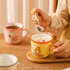 Taza Auténtica Autorizada de Snoopy Taza de Agua de Cerámica Linda y Atractiva Taza para Estudiantes Nuevos 2025 Caja de Regalo