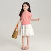 Camiseta de Verano Cómoda y Refrescante Estilo Chino Nuevo para Niñas 2024 Nueva Moda Camiseta Infantil Casual Estilo Nacional Manga Corta para Niñas