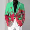 Chaqueta de Manga Larga con Botones, Pigmento Salpicado, Temperamento Iridiscente, Traje de Moda para Sesión de Fotos de Revista, Parte Superior WL8, Resistente a las Arrugas