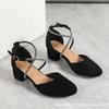 Sandalias de Tacón Bajo Elegantes para Vacaciones de Verano para Mujer, Nuevas, con Tiras Cruzadas Huecas en la Espalda, Tiras Nudas, de Moda, Combinables con Todo, de Punta, Preciosas
