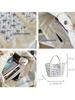 Ins estilo bonito bolsa de moda feminina bolsa de múmia floral acolchoado corduroy bolsa de mão commuter saco lanche