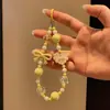 Corrente de Celular Laço de Amor Chaveiro de Doces Coloridos Feito à Mão Pingente para Capa de Celular Pingente de Bolsa Acessórios
