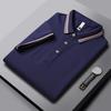 Polo de Verano de Lujo Ligero para Hombre de Manga Corta de Algodón Seda de Hielo con Solapa, Camiseta de Algodón Perla para Negocios, Juvenil y Guapo, Ropa de Verano de Media Manga