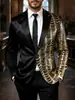 Trajes Europeos y Americanos para Hombre Transfronterizos con Lentejuelas Onduladas, Chaquetas Brillantes para Banquetes, Fiestas Nocturnas, Bodas y Fiestas en Discotecas