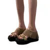 Chanclas Populares Retro con Borlas para Aumentar la Altura Verano 2026 Nuevas Casuales de Vacaciones Playa Estilo Bohemio Vacaciones