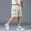 Pantalones cortos de verano de marca de moda para hombre, pantalones casuales finos para exteriores, pantalones holgados rectos grandes, pantalones cortos deportivos geniales para hombre