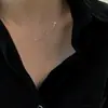 Mini Collar de Cruz de Plata de Ley S925 Estilo Coreano para Mujer, Diseño Versátil y Único, Cadena de Clavícula Moderna y Elegante