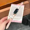 Adequado para Pulseira de Relógio Xiaomi Mi Band 11 10/9/8Nfc Pulseira de Couro com Padrão Napa Nova Moda Fivela de Pino Pulseira de Relógio