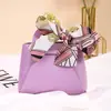 Bolsa de dulces para boda de cuero caja de dulces para regalo de boda bolsa de dulces para boda bolsa de dulces regalo a mano caja de regalo de dulces al por mayor