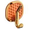 Gancho adhesivo de plástico con baño galvánico de lujo ligero, sin taladro, para pared, para baño, inodoro, dormitorio, entrada y detrás de la puerta