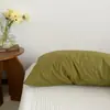 Funda de almohada de algodón puro a cuadros para un solo producto un par de forros para núcleo de almohada piel de almohada individual 48x74cm funda de almohada