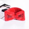 Diadema para Lavado Facial de Venta Caliente, Paquete de Cabello para Mujeres, Diadema de Felpa Linda de Invierno con Lazo, Diadema de Confinamiento, Transfronterizo Europeo y Americano