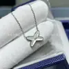 Versão High-End Dourada Corrente de Clavícula com Pingente X Colar Cruz Chaumet Banhado a Ouro Rosa 18K Colar Natural de Madrepérola Branca
