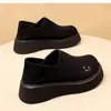 Sandalias Birkenstock de plataforma estilo retro británico, mocasines para mujer, nueva colección de otoño 2026, mocasines versátiles de gamuza para mujer