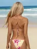 Nuevo Bikini Europeo y Americano para Mujer Sexy Estampado con Tirantes Triángulo Bikini Bikini Amazon Traje de Baño Transfronterizo para Mujeres