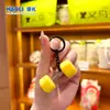 Serie Creativa de Deportes y Fitness Llavero de Mancuerna con Barra de Metal Pequeño Regalo de Entrenamiento Deportivo para Niños y Niñas Colgante para Mochila