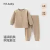 Conjunto de Ropa Interior para Bebé para Primavera y Otoño, Ropa de Casa Suave tipo Algodón, Pijama Cálido, Ropa Interior Térmica, Conjunto de Top y Pantalones de Otoño