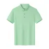 Camisa polo de secado rápido con logo personalizado, ropa de trabajo ligera de verano, camisa de trabajo a cuadros de manga corta con cuello camisero hecha a medida, POLO de seda de hielo