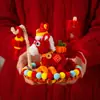 Año del Caballo Decoraciones de Escritorio Hechas a Mano para Niños Palitos Retorcidos Materiales DIY Decoraciones del Festival de Primavera Pequeños Regalos para Jardín de Infancia