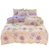 Juego de Cama de Cuatro Piezas Cepillado Clase A, Juego de Tres Piezas para Dormitorio de Estudiante Individual de Invierno, Funda de Edredón Estilo Ins, Ropa de Cama de Dibujos Animados