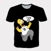 Camiseta de hombre de manga corta con cuello redondo, impresión digital 3D de los Simpson de dibujos animados de moda, venta directa de fábrica