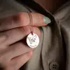 [Personalizado] Collar con Boceto Grabado de Mascota Acero Inoxidable Llavero con Grabado de Foto con Letras y Diseño de Animal