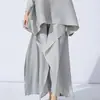 Conjunto de Top Pleats Miyake 2025 Nuevo de Alta Gama con Pantalones de Pierna Ancha con Diseño Asimétrico para un Look Adelgazante y Artístico