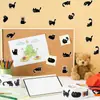 1 Rollo/500 Hojas de Pegatinas en Rollo de Gato Negro Dibujos Animados Lindas Material Decorativo Cinta Pegatinas Imprescindibles para Estudiantes Pegatinas Selladoras
