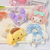 Muñeca de la serie Sanrio de dibujos animados dulces, anillo para el cabello a cuadros, cabeza de bola japonesa, anillo para el intestino grueso, niña, corazón, cuerda para el cabello, accesorios para el cabello