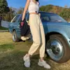 Jeans Blancos para Mujer Otoño Delgados 2024 Nuevos de Cintura Alta Harem Acortados Zanahoria Sueltos Pantalones Torre