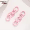 Llavero de Cadena de Cuatro Secciones Pintado de Colores, Cadena de Extensión de Cadena de Cola de Perlas, Anillo de Hierro Llavero Accesorios DIY