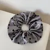 Lazo para el pelo de lunares grandes de doble capa estilo coreano Anillo elegante para el pelo Cuerda de tela clásica para el pelo Scrunchie Accesorio para el pelo Estilo nuevo