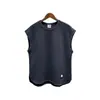 Colete Esportivo Americano Retro de Cor Sólida para Homens, Corte Solto, Tamanho Grande, Roupa de Exterior Tendência de Verão, Camiseta sem Mangas