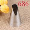 686# Boquilla para pasteles de crema Santa Anna acero inoxidable 304 soldadura pulido horneado herramienta DIY grande