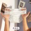 Deseo Puro Encaje Francés Translúcido Panties con Lazo Ropa Interior para Mujer de Alta Elasticidad a Cuadros Sexy Entrepierna de Algodón Puro Calzones para Mujer