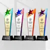 Nuevo Trofeo de Cristal Personalizado Creativo Reunión Anual de la Empresa Competencia al Empleado Destacado Medalla de Premio Honorífico Trofeo