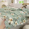 Colcha de verano, tamaño individual o doble, para usar con aire acondicionado, con estampado floral, fina y ligera, adecuada para residencias estudiantiles, relleno de colcha individual, suave y lavable
