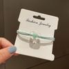 Anillo para el pelo de cuero con forma de corazón, lindo, simple, transparente, estilo coreano, Cuerda para el pelo de color con forma de corazón, Cuerda para el pelo de alta elasticidad para niña, Accesorio para la cabeza