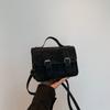 Temperamento Estudiantil Femenino Bolso Cambridge para Mujer Primavera y Verano 2024 Nuevo Elegante Color Sólido Fresco Joker Pequeño Bolso Cuadrado Pequeño