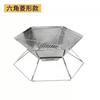 Parrilla de barbacoa plegable de acero inoxidable, horno de carbón, barbacoa de camping al aire libre, barbacoa de madera de carbón, horno doméstico para exteriores engrosado