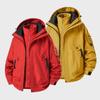Chaqueta Tres en Uno para Hombre con Logo Personalizado, Set de Dos Piezas para Pareja para Exterior con Forro de Terciopelo, Ropa de Trabajo Grupal para Mujer con Estampado