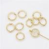Cuentas de manga redonda de doble agujero para encaje, conservan el color, chapadas en oro de 14K, anillo de cuentas, material para pulsera, collar, accesorios de cuentas DIY
